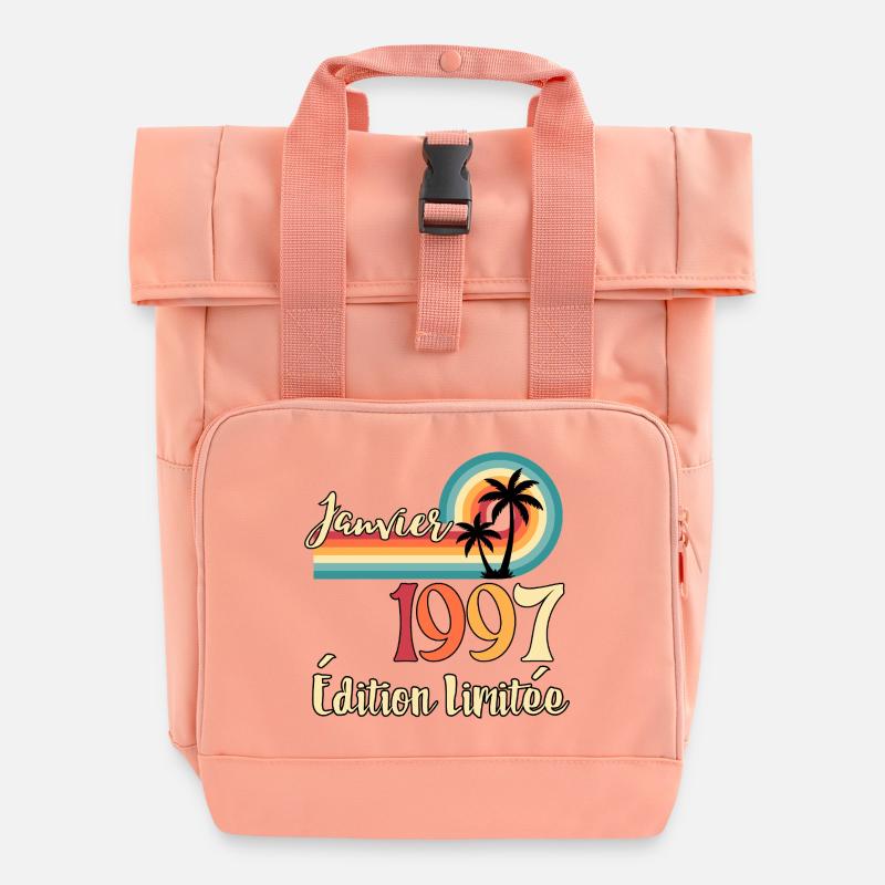 Janvier 1997 édition limitée vintage - Sac à dos Roll Top à deux anses - rose liberty