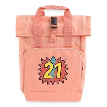 21 - Rolltop Rucksack mit zwei Griffen - Chintzrosa - Vorne