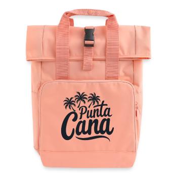 Vacances caribéennes à Punta Cana avec palmiers - Sac à dos Roll Top à deux anses - rose liberty - Devant