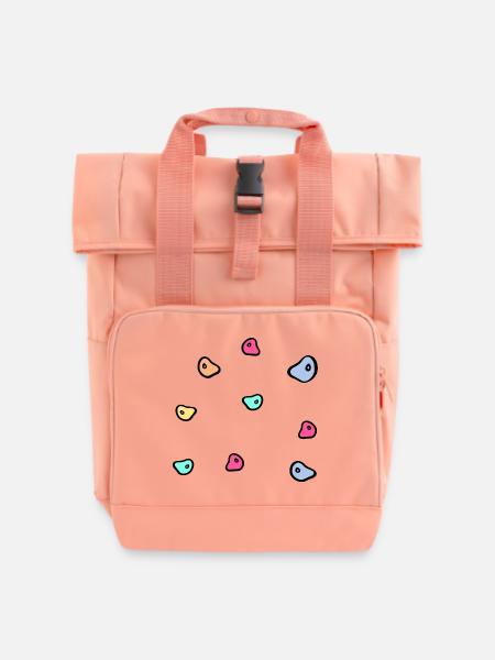 Bouldern Kletterwand - Rolltop Rucksack mit zwei Griffen - Chintzrosa