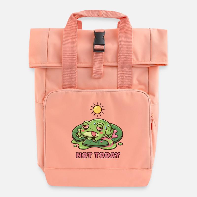 Grenouille fondante mignonne et introuvable - Sac à dos Roll Top à deux anses - rose liberty