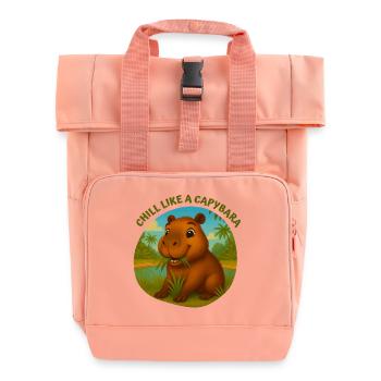 Détends comme un capybara - Sac à dos Roll Top à deux anses - rose liberty - Devant