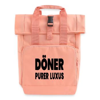 Döner - Rolltop Rucksack mit zwei Griffen - Chintzrosa - Vorne