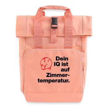 YOUR IQ IS AT ROOM TEMPERATURE. SARCASM CHEEKY - Roll Top Backpack with Two Handles - chintz rose - Front