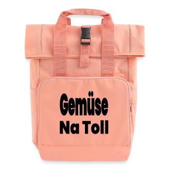 Vegetable - Roll Top Backpack with Two Handles - chintz rose - Front