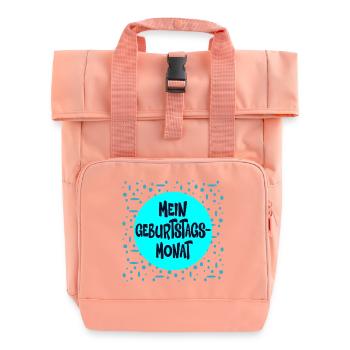 Birthday Month Birthday Humor - Roll Top Backpack with Two Handles - chintz rose - Front