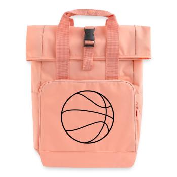 Basketball - Rolltop Rucksack mit zwei Griffen - Chintzrosa - Vorne