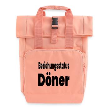 Döner - Rolltop Rucksack mit zwei Griffen - Chintzrosa - Vorne