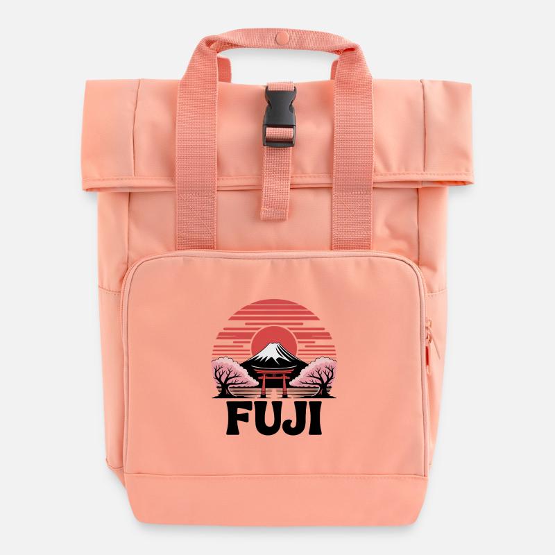 Fuji Torii Sakura au Soleil - Sac à dos Roll Top à deux anses - rose liberty