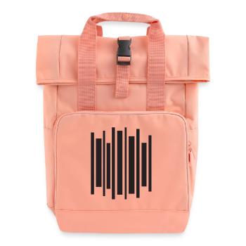 Geometrischer Equalizer-Impuls - Rolltop Rucksack mit zwei Griffen - Chintzrosa - Vorne