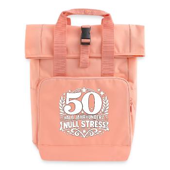 50 Halbjahrhundert Null Stress - Rolltop Rucksack mit zwei Griffen - Chintzrosa - Vorne