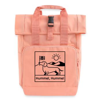 dackel hummel hummel - Rolltop Rucksack mit zwei Griffen - Chintzrosa - Vorne