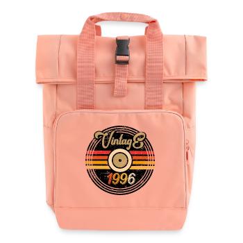 Vintage 1996 - Rolltop Rucksack mit zwei Griffen - Chintzrosa - Vorne