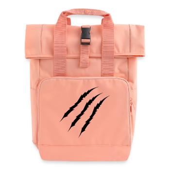 claw - Roll Top Backpack with Two Handles - chintz rose - Front