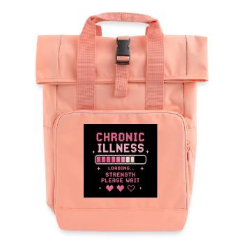     Loading Strength Invisible Battles - Roll Top Backpack with Two Handles - chintz rose - Front