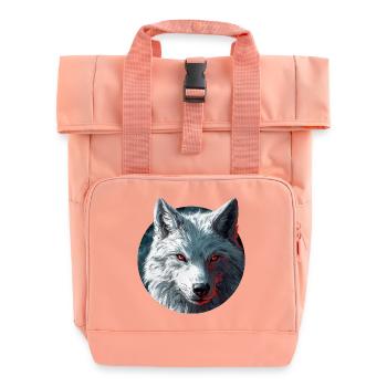 Wolf-Design - Rolltop Rucksack mit zwei Griffen - Chintzrosa - Vorne