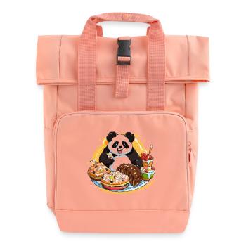 Panda Dessert Fest - Rolltop Rucksack mit zwei Griffen - Chintzrosa - Vorne
