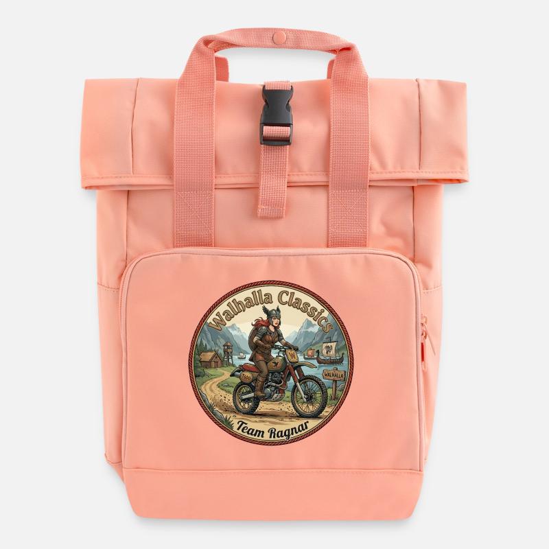 Walhalla Classics - Team Ragnar - Roll Top Backpack with Two Handles - chintz rose