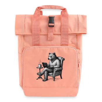 Bear CEO Laptop Lounge - Rolltop Rucksack mit zwei Griffen - Chintzrosa - Vorne