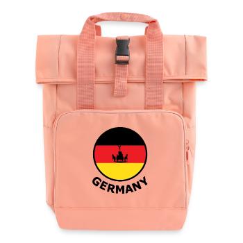Kaiserliche Deutschland Wagenflagge Halbkreis - Rolltop Rucksack mit zwei Griffen - Chintzrosa - Vorne