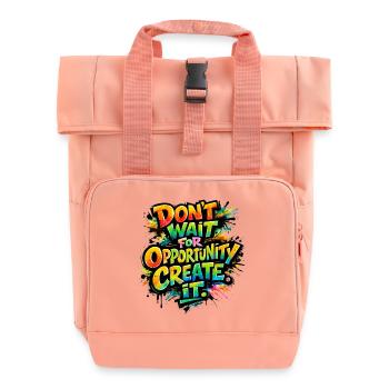 Don-t_wait_ - Rolltop Rucksack mit zwei Griffen - Chintzrosa - Vorne
