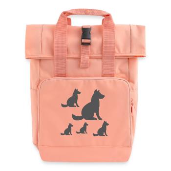 canine - Sac à dos Roll Top à deux anses - rose liberty - Devant
