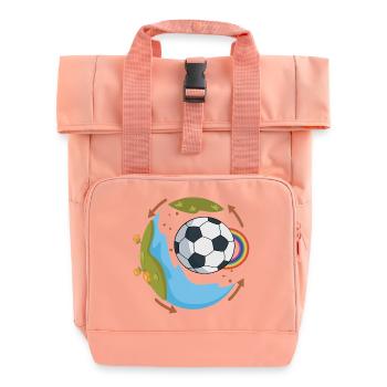  Fußball Event  - Rolltop Rucksack mit zwei Griffen - Chintzrosa - Vorne