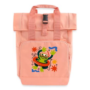 Fun de grenouilles d’été - Sac à dos Roll Top à deux anses - rose liberty - Devant