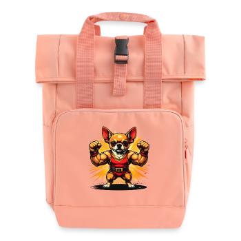 Chihuahua Héros Musclé Chihuahua combatif - Sac à dos Roll Top à deux anses - rose liberty - Devant