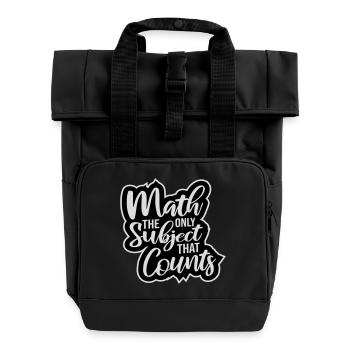 Les mathématiques La seule matière qui compte Nerd Mathe Logo - Sac à dos Roll Top à deux anses - noir - Devant