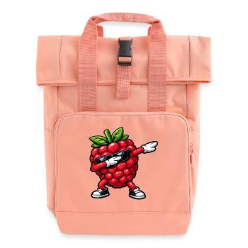 Dabbing Himbeere - Rolltop Rucksack mit zwei Griffen - Chintzrosa - Vorne