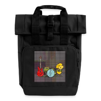 Instruments de musique - Sac à dos Roll Top à deux anses - noir - Devant