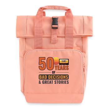 50 Jahre schlechte Entscheidungen Tolle Geschichten Lustig - Rolltop Rucksack mit zwei Griffen - Chintzrosa - Vorne