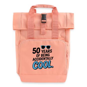 50 Years Accidentally Cool Sunglasses Birthday - Roll Top Backpack with Two Handles - chintz rose - Front