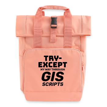 GIS Scripts Programming Try Except Debugging - Roll Top Backpack with Two Handles - chintz rose - Front