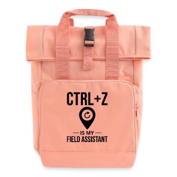 STRG+Z Field Assistant GIS-Datenbearbeitung Rückgängig machen - Rolltop Rucksack mit zwei Griffen - Chintzrosa - Vorne