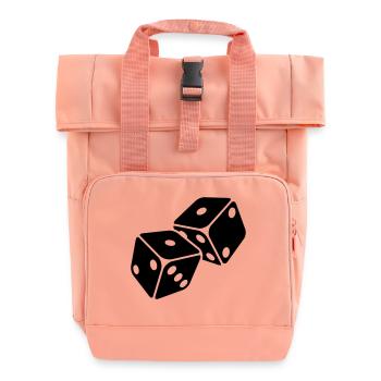 Cube of 1 Pash - Roll Top Backpack with Two Handles - chintz rose - Front