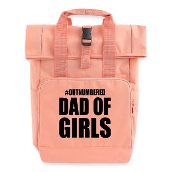 Dad of girls - Rolltop Rucksack mit zwei Griffen - Chintzrosa - Vorne