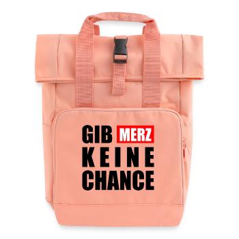gib merz keine chance - Rolltop Rucksack mit zwei Griffen - Chintzrosa - Vorne