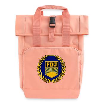Emblème FDJ - Sac à dos Roll Top à deux anses - rose liberty - Devant
