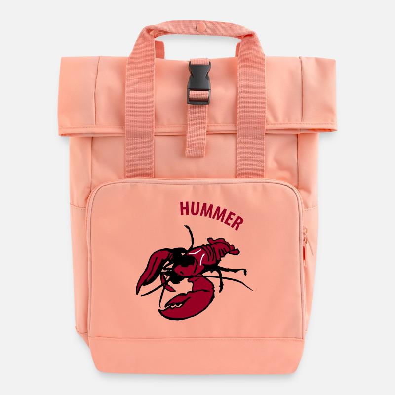 Lobster - Roll Top Backpack with Two Handles - chintz rose