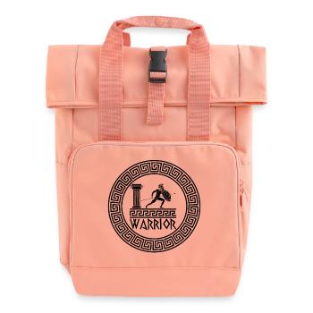 Guerrier grec antique (noir) - Sac à dos Roll Top à deux anses - rose liberty - Devant