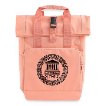 The Domain of the Gods (black) - Roll Top Backpack with Two Handles - chintz rose - Front