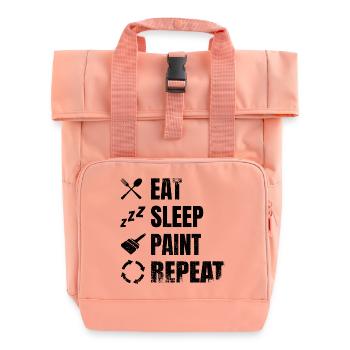 Painter Schedule - Roll Top Backpack with Two Handles - chintz rose - Front