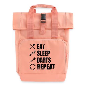 Dart Daily Schedule - Roll Top Backpack with Two Handles - chintz rose - Front