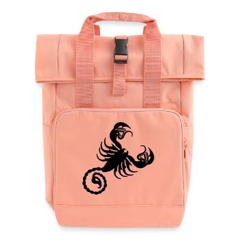 Sternzeichen Skorpion - Rolltop Rucksack mit zwei Griffen - Chintzrosa - Vorne
