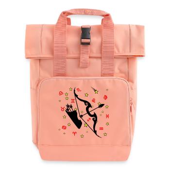 Sternzeichen Stern Logo Schütze - Rolltop Rucksack mit zwei Griffen - Chintzrosa - Vorne