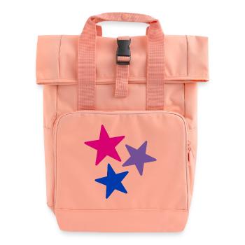 Sterne Bi Flagge Farben Subtiler Stolz - Rolltop Rucksack mit zwei Griffen - Chintzrosa - Vorne