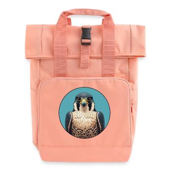 Faucon pèlerin Fauconnerie Oiseau de proie - Sac à dos Roll Top à deux anses - rose liberty - Devant