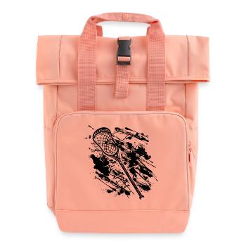 Lacrosse Sticks - Roll Top Backpack with Two Handles - chintz rose - Front
